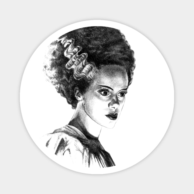 Bride of Frankenstein Magnet by JenLightfoot